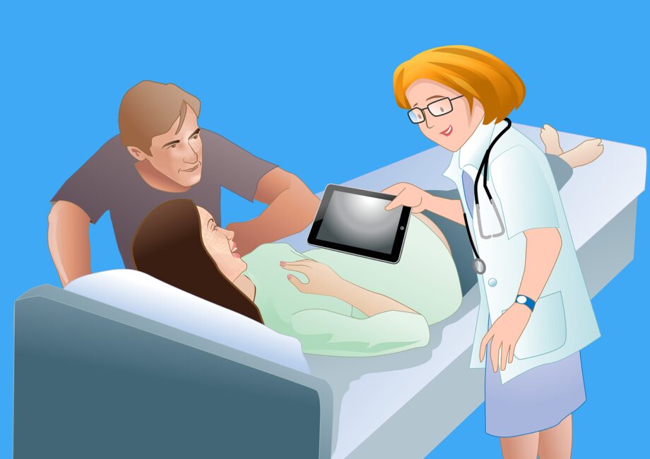 doctor, sonography, ipad